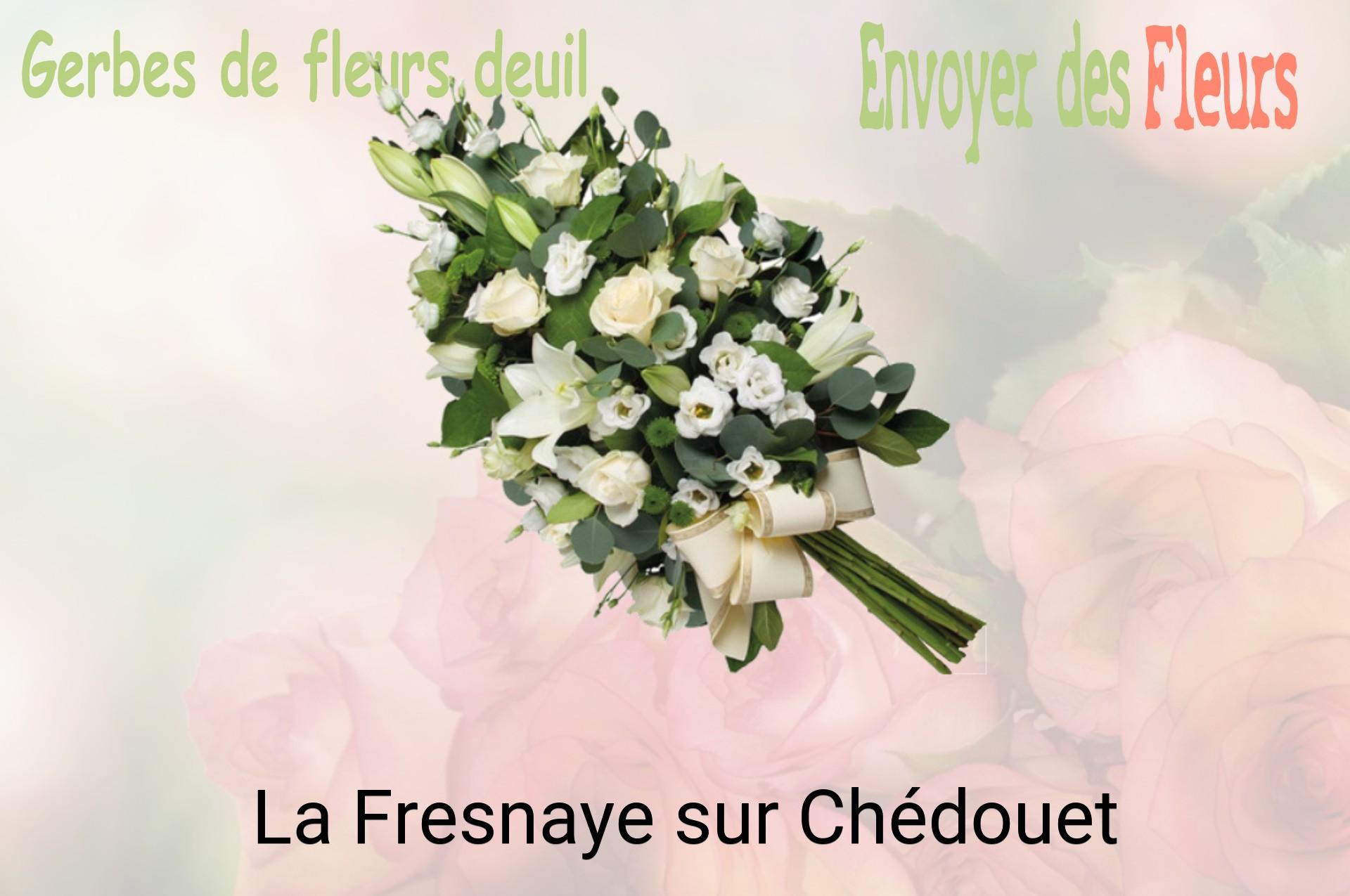 Gerbe de fleurs de deuil livrée à La Fresnaye-sur-Chédouet